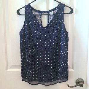 Old Navy Polka Dot Navy Top
